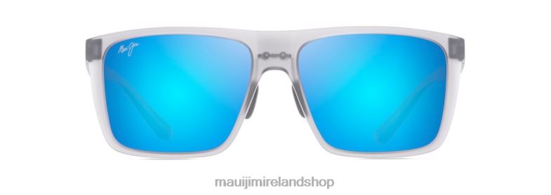 Maui Jim Sunglasses Ireland 2J26J4 | Maui Jim Honokalani Polarized Rectangular Sunglasses Translucent Grey/Blue Hawaii