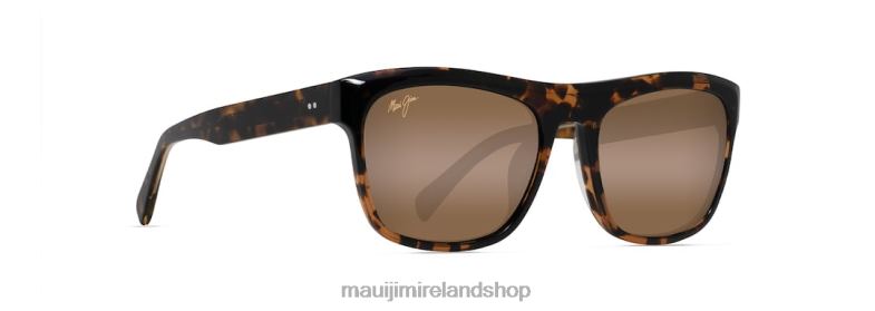 Maui Jim Sunglasses Ireland 2J26J61 | Maui Jim S-Turns Polarized Rectangular Sunglasses Tortoise with Honey Crystal Interior/HCL Bronze