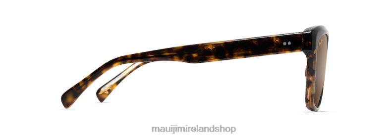 Maui Jim Sunglasses Ireland 2J26J61 | Maui Jim S-Turns Polarized Rectangular Sunglasses Tortoise with Honey Crystal Interior/HCL Bronze