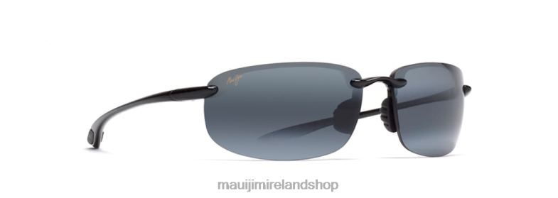 Maui Jim Sunglasses Ireland 2J26J182 | Maui Jim Ho'Okipa Universal Fit Polarized Rimless Sunglasses Gloss Black/Neutral Grey