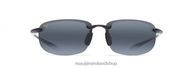 Maui Jim Sunglasses Ireland 2J26J182 | Maui Jim Ho\'Okipa Universal Fit Polarized Rimless Sunglasses Gloss Black/Neutral Grey