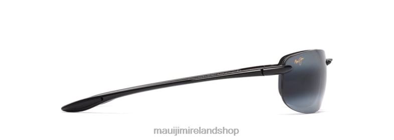 Maui Jim Sunglasses Ireland 2J26J182 | Maui Jim Ho\'Okipa Universal Fit Polarized Rimless Sunglasses Gloss Black/Neutral Grey