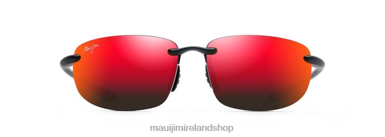 Maui Jim Sunglasses Ireland 2J26J183 | Maui Jim Ho\'Okipa Universal Fit Polarized Rimless Sunglasses Matte Black/HAWAII LAVA