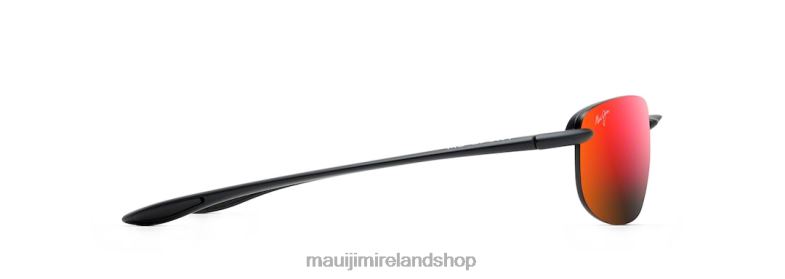 Maui Jim Sunglasses Ireland 2J26J183 | Maui Jim Ho\'Okipa Universal Fit Polarized Rimless Sunglasses Matte Black/HAWAII LAVA