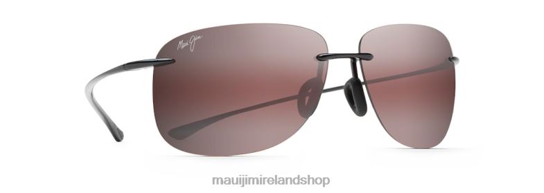 Maui Jim Sunglasses Ireland 2J26J269 | Maui Jim Hikina Polarized Rimless Sunglasses Black Gloss/Rose