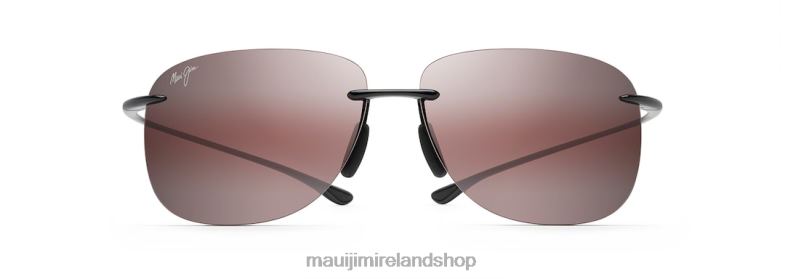 Maui Jim Sunglasses Ireland 2J26J269 | Maui Jim Hikina Polarized Rimless Sunglasses Black Gloss/Rose