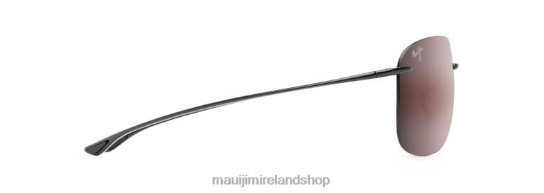 Maui Jim Sunglasses Ireland 2J26J269 | Maui Jim Hikina Polarized Rimless Sunglasses Black Gloss/Rose