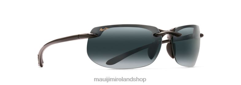 Maui Jim Sunglasses Ireland 2J26J284 | Maui Jim Banyans Polarized Rimless Sunglasses Gloss Black/Neutral Grey