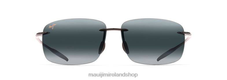 Maui Jim Sunglasses Ireland 2J26J286 | Maui Jim Breakwall Polarized Rimless Sunglasses Gloss Black/Neutral Grey
