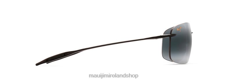 Maui Jim Sunglasses Ireland 2J26J286 | Maui Jim Breakwall Polarized Rimless Sunglasses Gloss Black/Neutral Grey