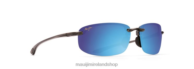 Maui Jim Sunglasses Ireland 2J26J336 | Maui Jim Ho'Okipa Reader Polarized Rimless Sunglasses Translucent Smoke Grey/Blue Hawaii