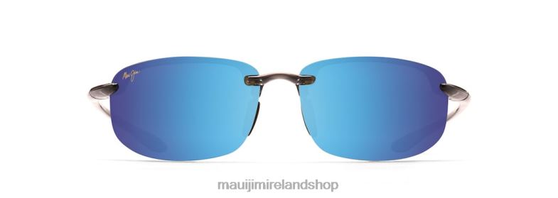 Maui Jim Sunglasses Ireland 2J26J336 | Maui Jim Ho\'Okipa Reader Polarized Rimless Sunglasses Translucent Smoke Grey/Blue Hawaii