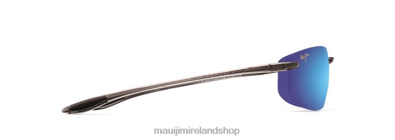 Maui Jim Sunglasses Ireland 2J26J336 | Maui Jim Ho\'Okipa Reader Polarized Rimless Sunglasses Translucent Smoke Grey/Blue Hawaii