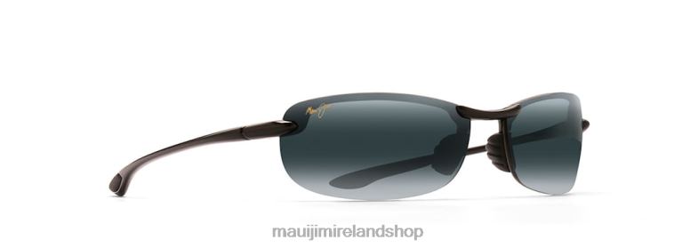 Maui Jim Sunglasses Ireland 2J26J394 | Maui Jim Makaha Reader Polarized Rimless Sunglasses Gloss Black/Neutral Grey