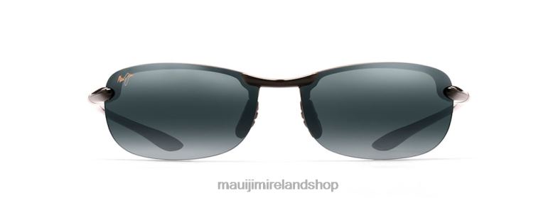 Maui Jim Sunglasses Ireland 2J26J395 | Maui Jim Makaha Polarized Rimless Sunglasses Gloss Black/Neutral Grey