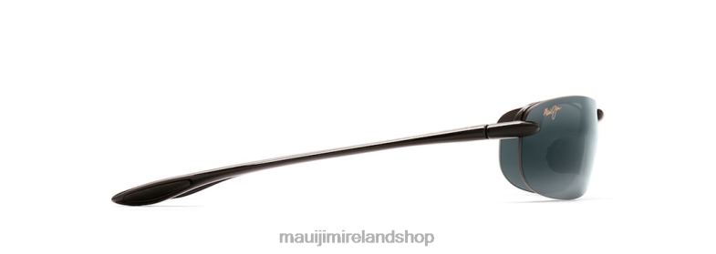 Maui Jim Sunglasses Ireland 2J26J395 | Maui Jim Makaha Polarized Rimless Sunglasses Gloss Black/Neutral Grey