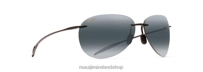 Maui Jim Sunglasses Ireland 2J26J430 | Maui Jim Sugar Beach Polarized Rimless Sunglasses Gloss Black/Neutral Grey