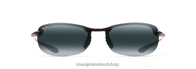 Maui Jim Sunglasses Ireland 2J26J438 | Maui Jim Makaha Reader Asian Fit Polarized Rimless Sunglasses Gloss Black/Neutral Grey