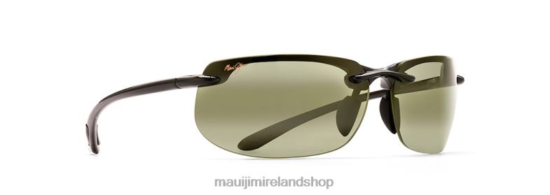 Maui Jim Sunglasses Ireland 2J26J445 | Maui Jim Banyans Asian Fit Polarized Rimless Sunglasses Gloss Black/HT