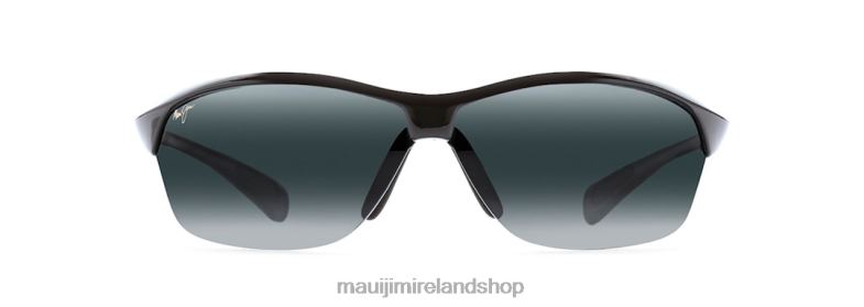 Maui Jim Sunglasses Ireland 2J26J449 | Maui Jim Hot Sands Polarized Rimless Sunglasses Gloss Black/Neutral Grey