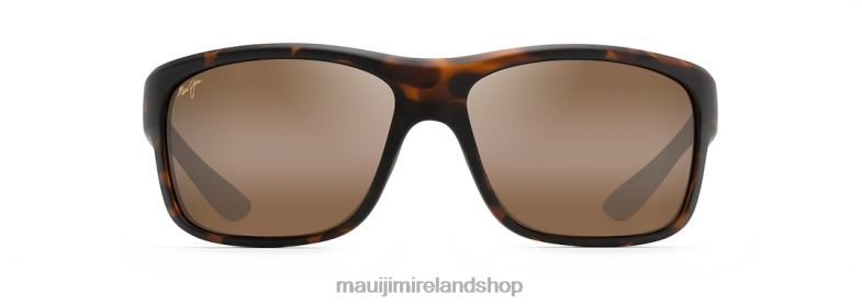 Maui Jim Sunglasses 2J26J261 | Maui Jim Southern Cross Polarized Wrap Sunglasses Matte Tortoise Rubber/HCL Bronze