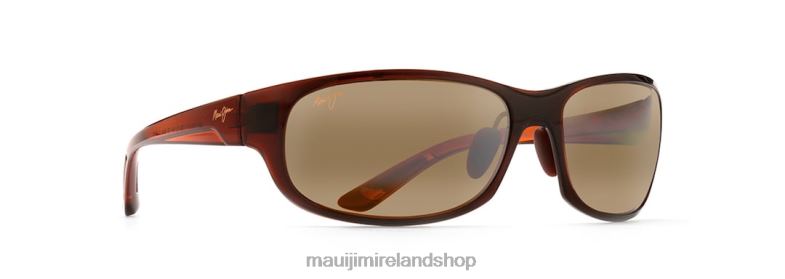 Maui Jim Sunglasses 2J26J295 | Maui Jim Twin Falls Polarized Wrap Sunglasses Rootbeer Fade/HCL Bronze