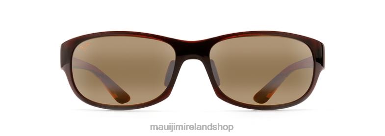 Maui Jim Sunglasses 2J26J295 | Maui Jim Twin Falls Polarized Wrap Sunglasses Rootbeer Fade/HCL Bronze