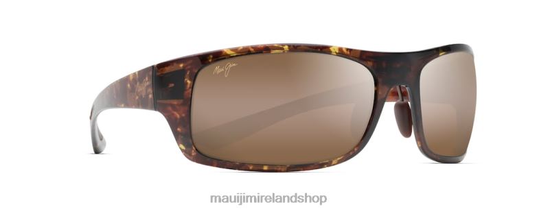 Maui Jim Sunglasses 2J26J382 | Maui Jim Big Wave Polarized Wrap Sunglasses Olive Tortoise/HCL Bronze