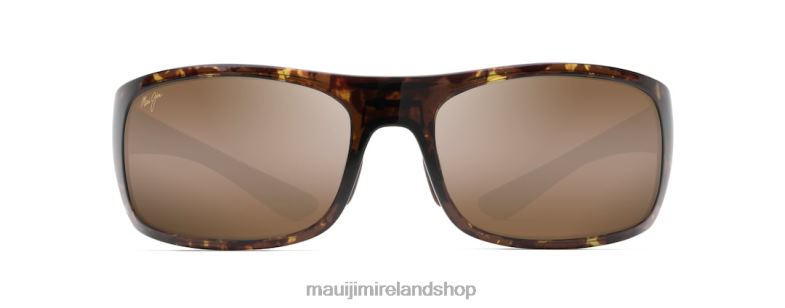 Maui Jim Sunglasses 2J26J382 | Maui Jim Big Wave Polarized Wrap Sunglasses Olive Tortoise/HCL Bronze