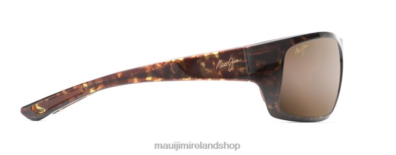 Maui Jim Sunglasses 2J26J382 | Maui Jim Big Wave Polarized Wrap Sunglasses Olive Tortoise/HCL Bronze