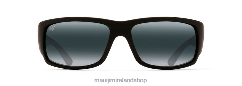 Maui Jim Sunglasses 2J26J383 | Maui Jim World Cup Polarized Wrap Sunglasses Matte Black Rubber/Neutral Grey