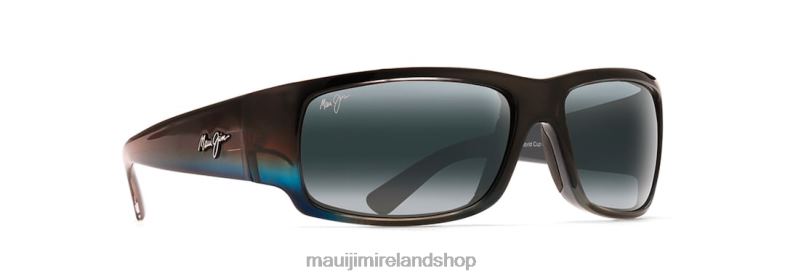 Maui Jim Sunglasses 2J26J384 | Maui Jim World Cup Polarized Wrap Sunglasses Marlin/Neutral Grey