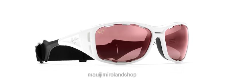 Maui Jim Sunglasses 2J26J408 | Maui Jim Polarized Wrap Sunglasses White Pearl/Rose