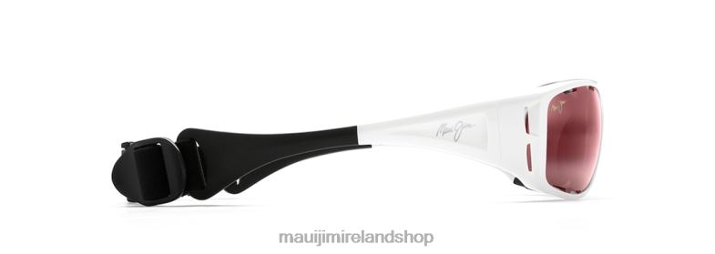 Maui Jim Sunglasses 2J26J408 | Maui Jim Polarized Wrap Sunglasses White Pearl/Rose