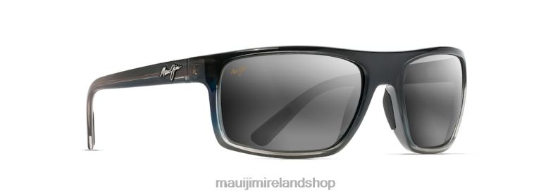 Maui Jim Sunglasses 2J26J416 | Maui Jim Byron Bay Polarized Wrap Sunglasses Marlin/Neutral Grey
