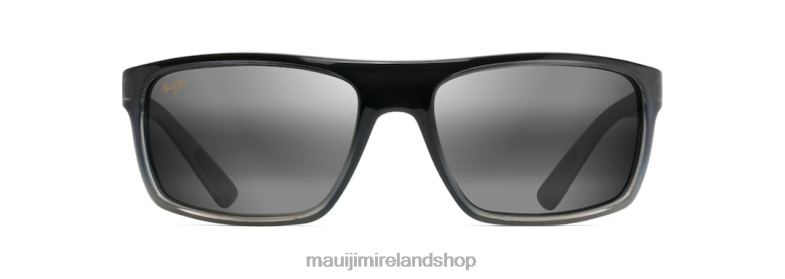 Maui Jim Sunglasses 2J26J416 | Maui Jim Byron Bay Polarized Wrap Sunglasses Marlin/Neutral Grey