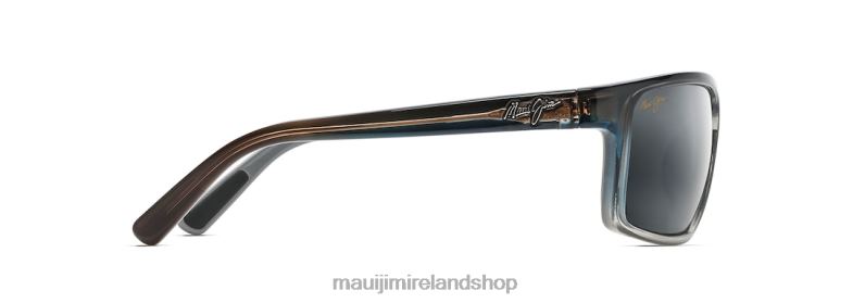 Maui Jim Sunglasses 2J26J416 | Maui Jim Byron Bay Polarized Wrap Sunglasses Marlin/Neutral Grey
