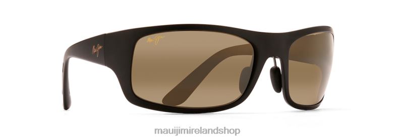 Maui Jim Sunglasses 2J26J429 | Maui Jim Haleakala Polarized Wrap Sunglasses Matte Black/HCL Bronze