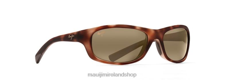 Maui Jim Sunglasses 2J26J434 | Maui Jim Kipahulu Polarized Wrap Sunglasses Matte Tortoise Rubber/HCL Bronze